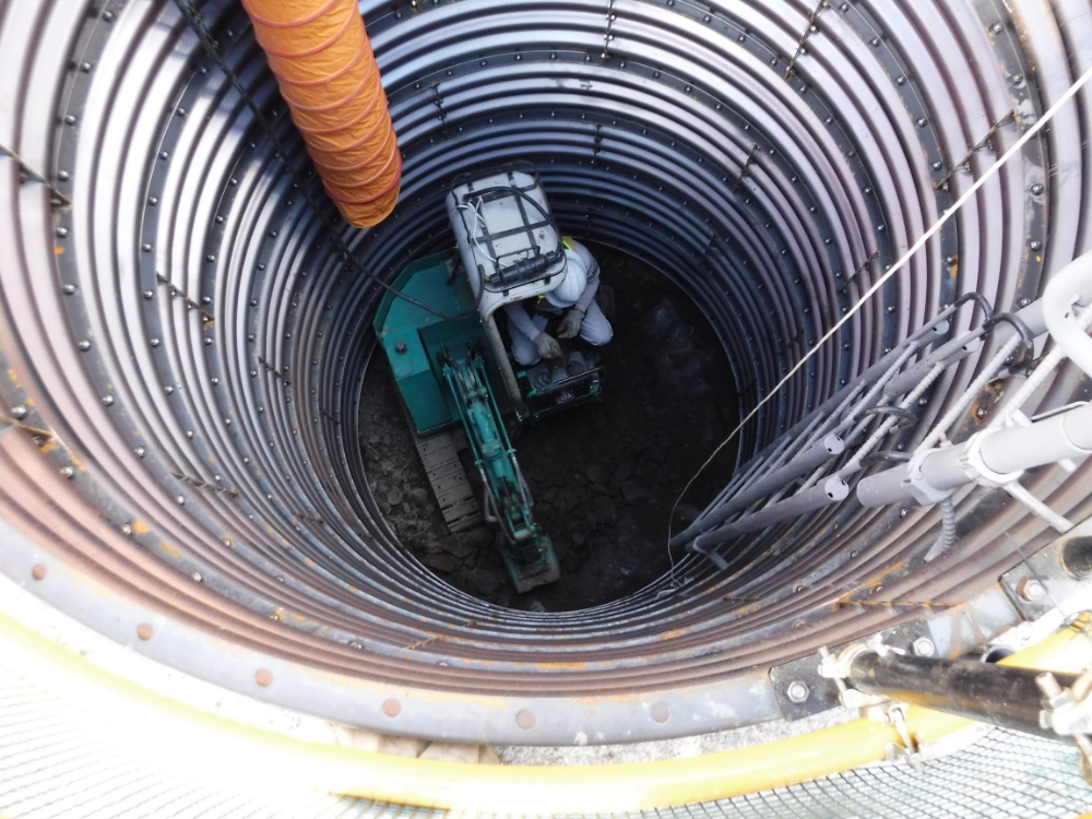 小口径深礎工事