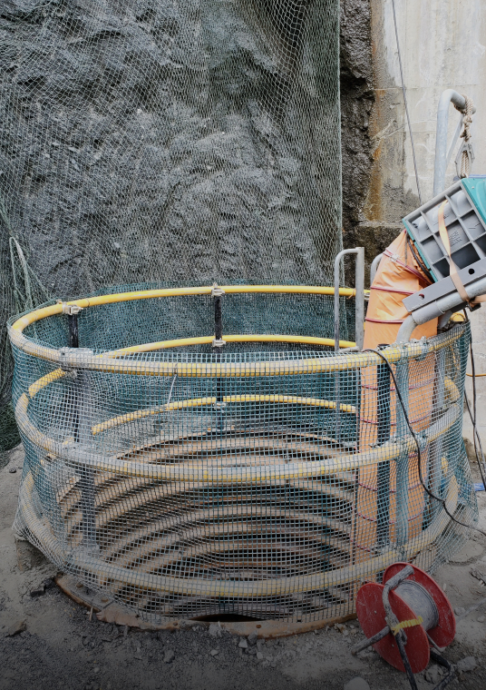 小口径深礎工事